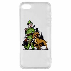 Чехол для iPhone5/5S/SE Охотник с собакой - PrintSalon