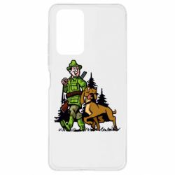 Чехол для Xiaomi Redmi Note 10 Pro Охотник с собакой - PrintSalon