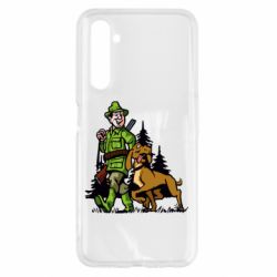 Чехол для Realme 6 Охотник с собакой - PrintSalon