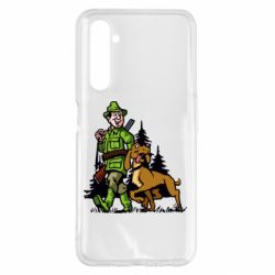 Чехол для Realme 6 Pro Охотник с собакой - PrintSalon