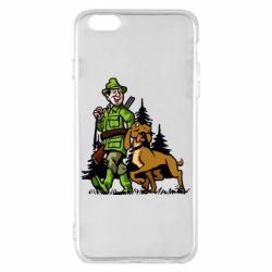 Чехол для iPhone 6 Plus/6S Plus Охотник с собакой - PrintSalon
