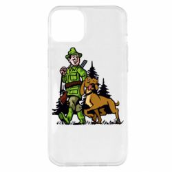 Чехол для iPhone 14 Plus Охотник с собакой - PrintSalon
