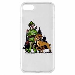 Чехол для iPhone 8 Охотник с собакой - PrintSalon