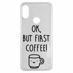 Чехол для Xiaomi Redmi Note 7 Ok, but first coffee! - PrintSalon