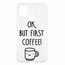 Чехол для Samsung M31 Ok, but first coffee!-PrintSalon Чехол для Samsung M31 Ok, but first coffee!