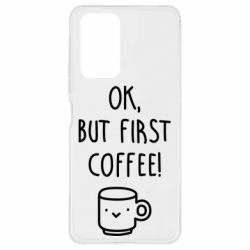 Чехол для Xiaomi Redmi Note 10 Pro Ok, but first coffee! - PrintSalon