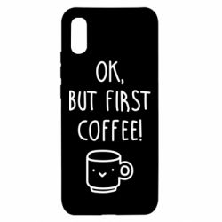 Чехол для Xiaomi Redmi 9a Ok, but first coffee! - PrintSalon