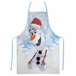 Фартух з 3D принтом Olaf in a New Year's hat - PrintSalon