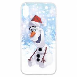 Чохол для iPhone Xs Max Olaf in a New Year's hat - PrintSalon