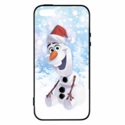 Чохол для iphone 5/5S/SE Olaf in a New Year's hat - PrintSalon
