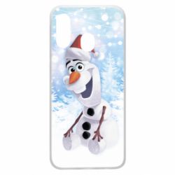 Чохол для Samsung A40 Olaf in a New Year's hat - PrintSalon