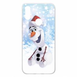 Чохол для Xiaomi Redmi 7 Olaf in a New Year's hat - PrintSalon