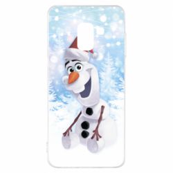 Чохол для Samsung A8 2018 Olaf in a New Year's hat - PrintSalon