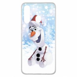 Чохол для Samsung M40 Olaf in a New Year's hat - PrintSalon