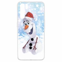 Чохол для Oppo A91 / Reno3Olaf in a New Year's hat - PrintSalon