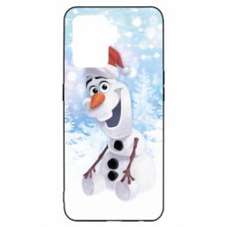 Чохол для Oppo Reno 5 Lite Olaf in a New Year's hat - PrintSalon