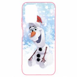 Чохол для Xiaomi Redmi Note 10 Olaf in a New Year's hat - PrintSalon