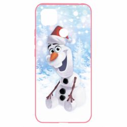 Чохол для Xiaomi Redmi 9c Olaf in a New Year's hat - PrintSalon