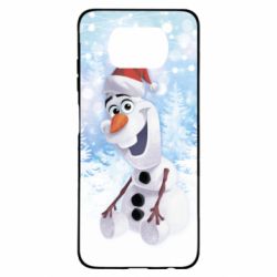 Чохол для Xiaomi Poco X3 Olaf in a New Year's hat - PrintSalon