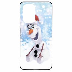 Чохол для Xiaomi Poco F3/K40 Olaf in a New Year's hat - PrintSalon