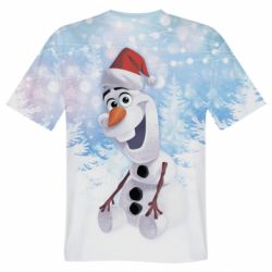 Чоловіча футболка 3D Olaf in a New Year's hat - PrintSalon