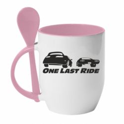 Чашка с ложкой One last ride - PrintSalon