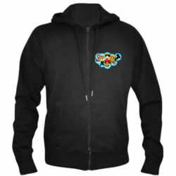 Мужское худи на молнии One peace anime heroes - PrintSalon