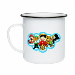 Кружка эмалированная One peace anime heroes - PrintSalon