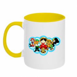 Чашка двухцветная 320ml One peace anime heroes - PrintSalon