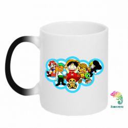 Чашка-хамелеон One peace anime heroes - PrintSalon