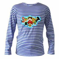 Тельняшка с длинным рукавом One peace anime heroes - PrintSalon