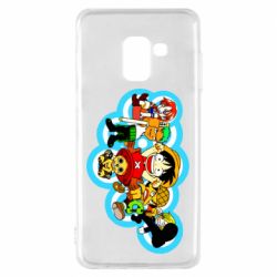 Чехол для Samsung A8 2018 One peace anime heroes - PrintSalon