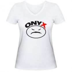 Женская футболка с V-образным вырезом Onyx - PrintSalon