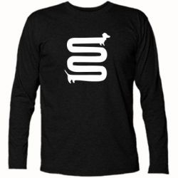 Футболка с длинным рукавом оооочень длинная такса - PrintSalon