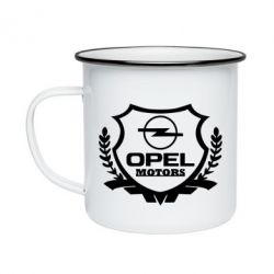 Кружка эмалированная Opel motors - PrintSalon