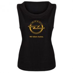Женская майка Opel Wir leben Autos - PrintSalon