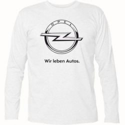 Футболка с длинным рукавом Opel Wir leben Autos - PrintSalon
