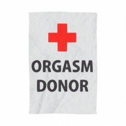 Полотенце с принтом Orgasm Donor - PrintSalon