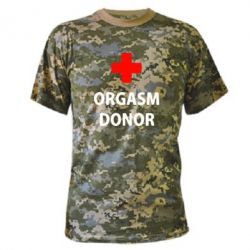 Камуфляжная футболка Orgasm Donor - PrintSalon