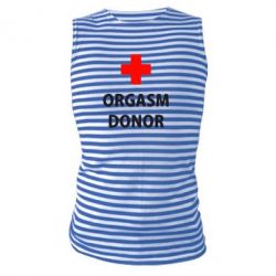 Майка-тельняшка Orgasm Donor - PrintSalon