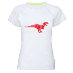Женская футболка для спорта Origami dinosaur - PrintSalon