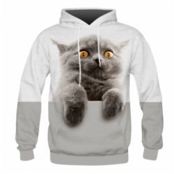 Чоловіче 3D худі Original gray cat