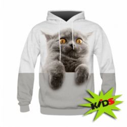 Дитяче 3D худі Original gray cat