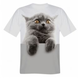 Чоловіча футболка 3D Original gray cat - PrintSalon