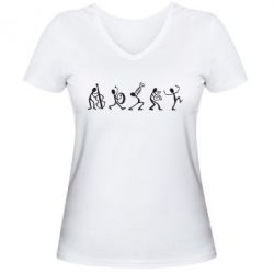 Жіноча футболка з V-подібним вирізом Оркестр - PrintSalon
