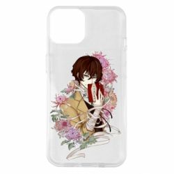 Чехол для iPhone 14 Osamu Dazai in flowers