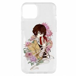 Чехол для iPhone 14 Plus Osamu Dazai in flowers
