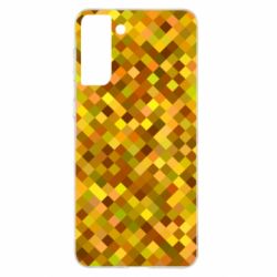 Чехол для Samsung S21+ Осенние пиксели - PrintSalon