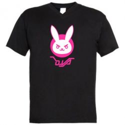 Мужская футболка  с V-образным вырезом Overwatch dva rabbit
