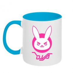 Чашка двокольорова Overwatch dva rabbit